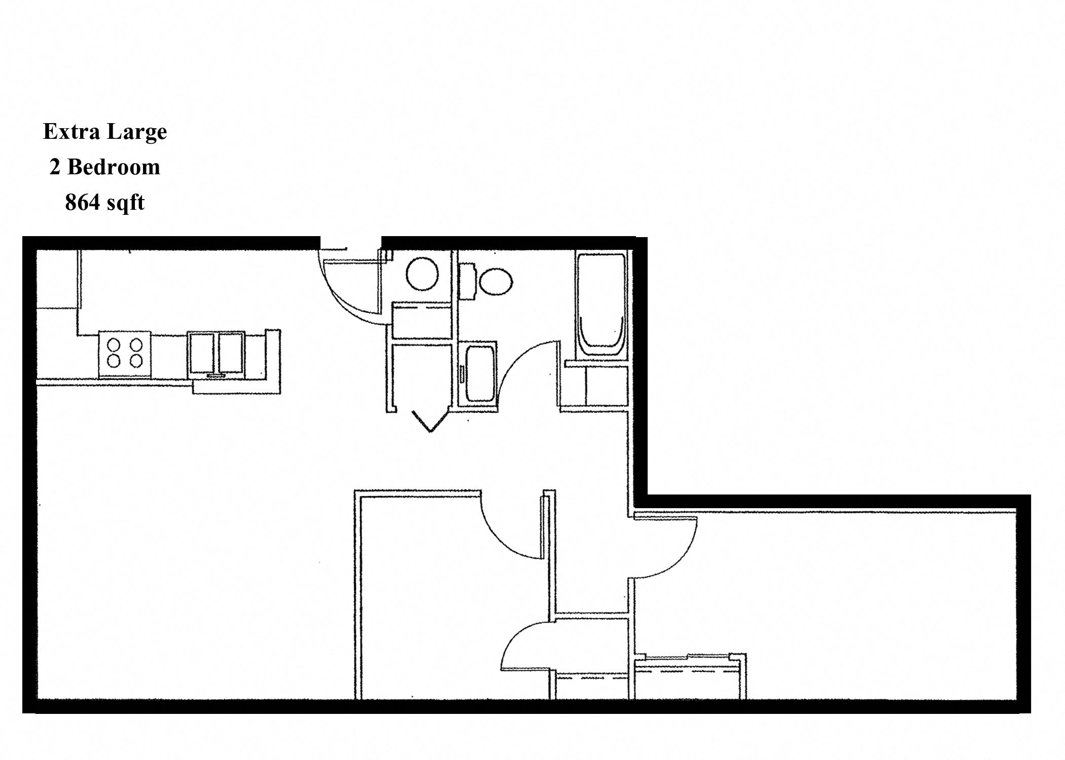 Two Bed Apt in Williamsport 2 Bedroom Extra Large in Williamsport, PA | The Weightman Aparrtments | Property Managment, Inc.